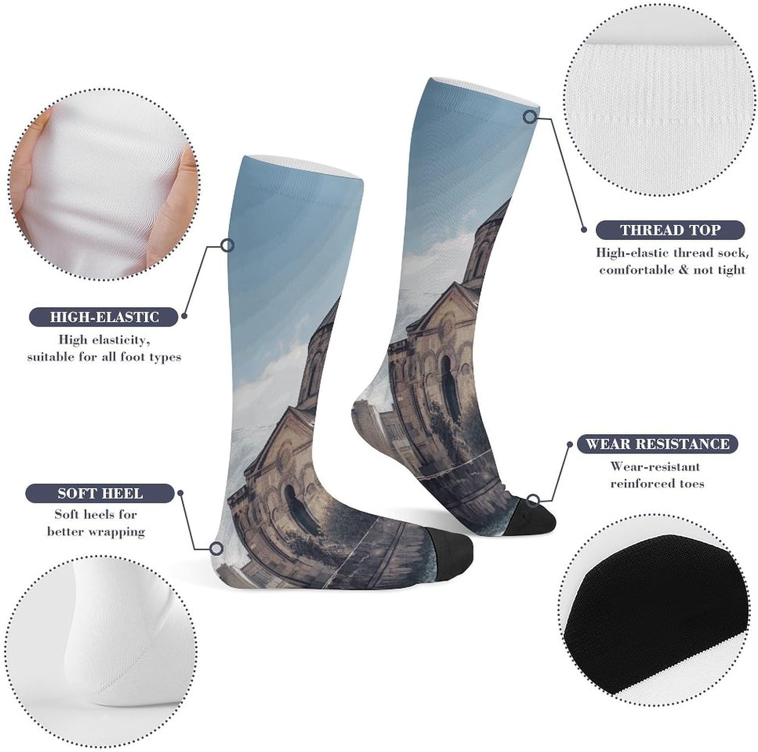 Armenian Church Crew Socks Calf Socks Athletic Crew Sock