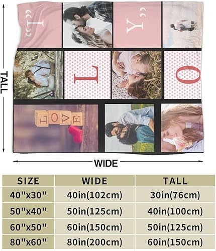 Miniatura 5 de Manta personalizada con foto personalizada con texto para adultos, niños y amigos, para cumpleaños, Navidad, Halloween, San Valentín, regalo