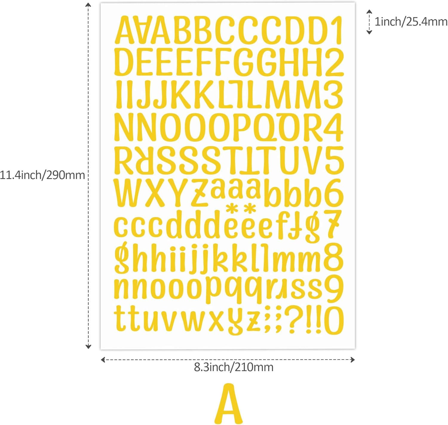 1464 Vinyl Self Adhesive Alphabet Stickers, 12 Sheets Alphabet Letter Stickers, Mailbox Numbers Labels for Classroom Window Door Decor, DIY Crafts Art Making
