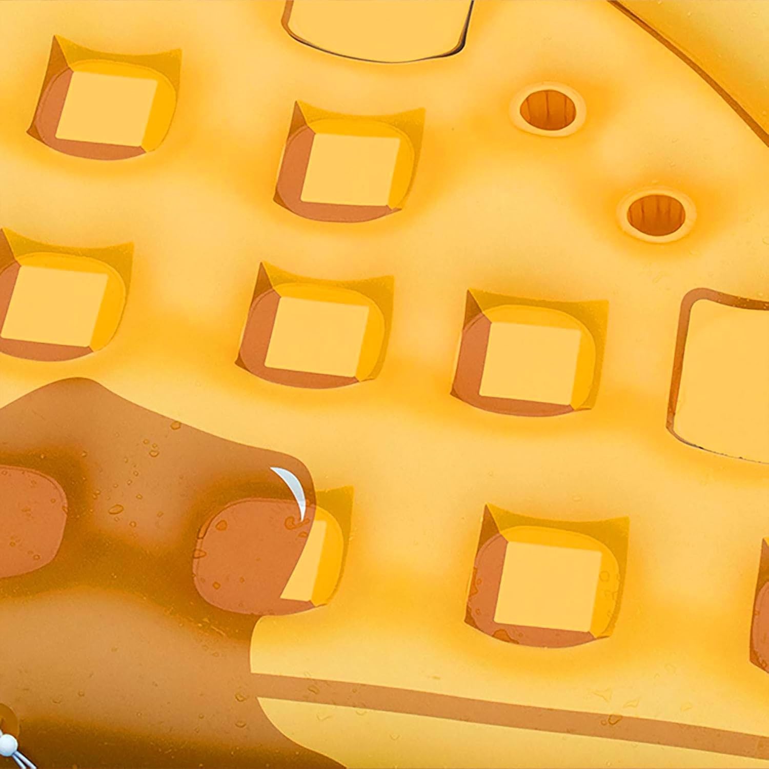 Swimline Inflatable Waffle Pool Lounge, Brown, One Size