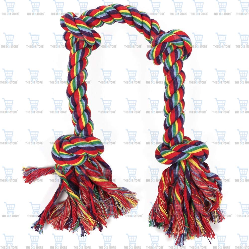 THE DDS STORE Dog Rope Toys for Aggressive Chewers Dog Puppy Chew Teething 4 Knot Length 30 Inch (Color May Vary) Specially for Large Breeds (B07X1D4TVV) Amazon Price History, Amazon Price Tracker