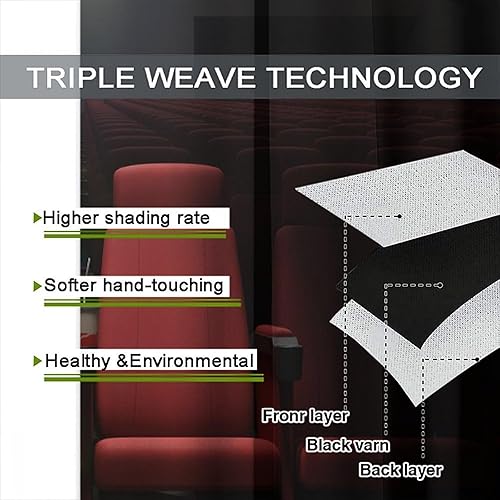 Miniatura 133 de Cortinas opacas para cine en casa, diseño retro moderno, tiras de película de palomitas de maíz para cámara de película, bolsillo para barra,