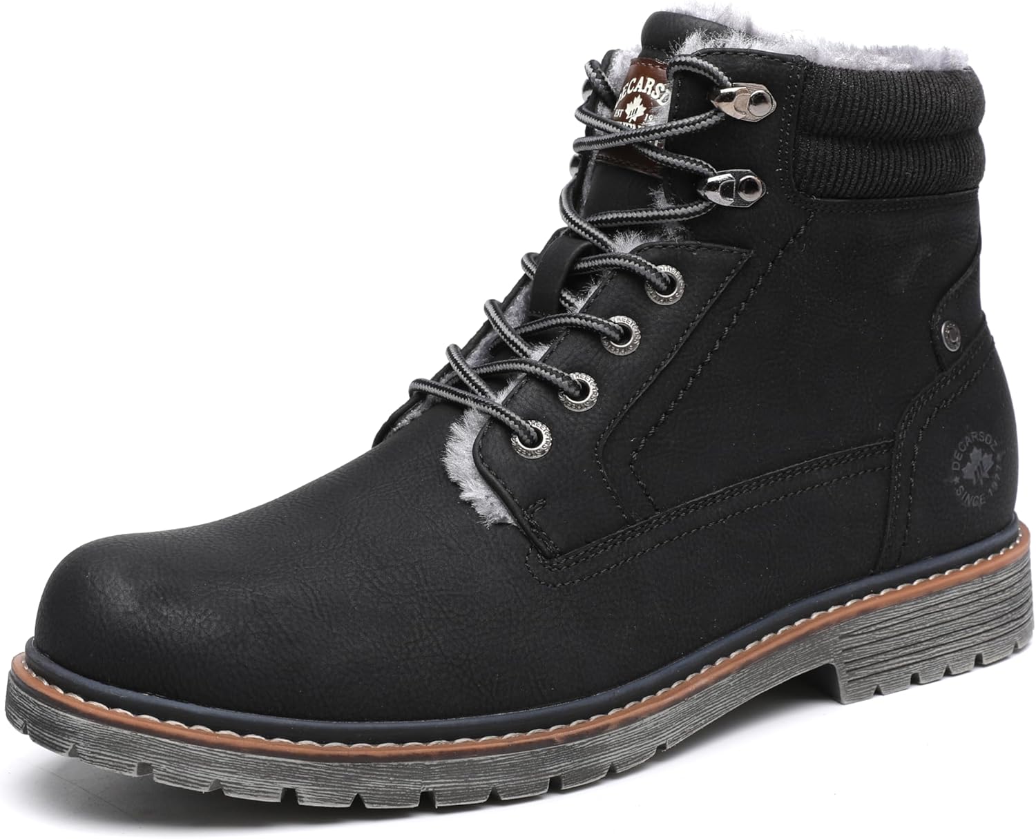 DECARSDZ Men’s Fashion Lace-up Casual Chukka Boots for Men Zipper Boot