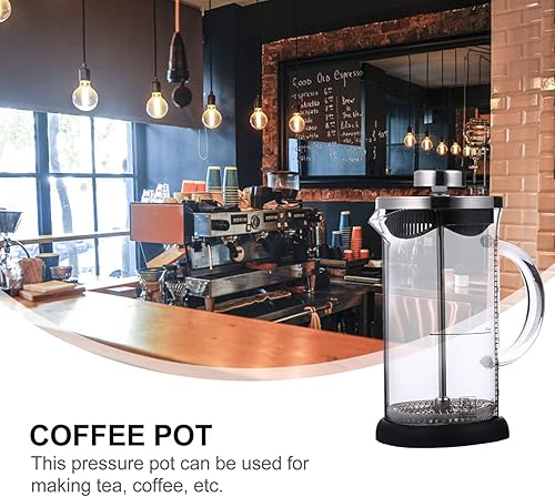 Miniatura 8 de Hemoton Máquina de café expreso, estufa portátil de acero inoxidable, cafetera de café expreso, cafetera de vidrio para estufa de campamento,