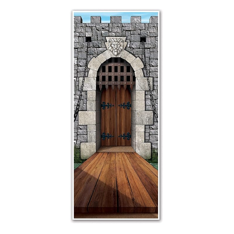 Decoração de Porta Portão de Castelo Medieval Beistle Modelo 53428, 1 Unidade