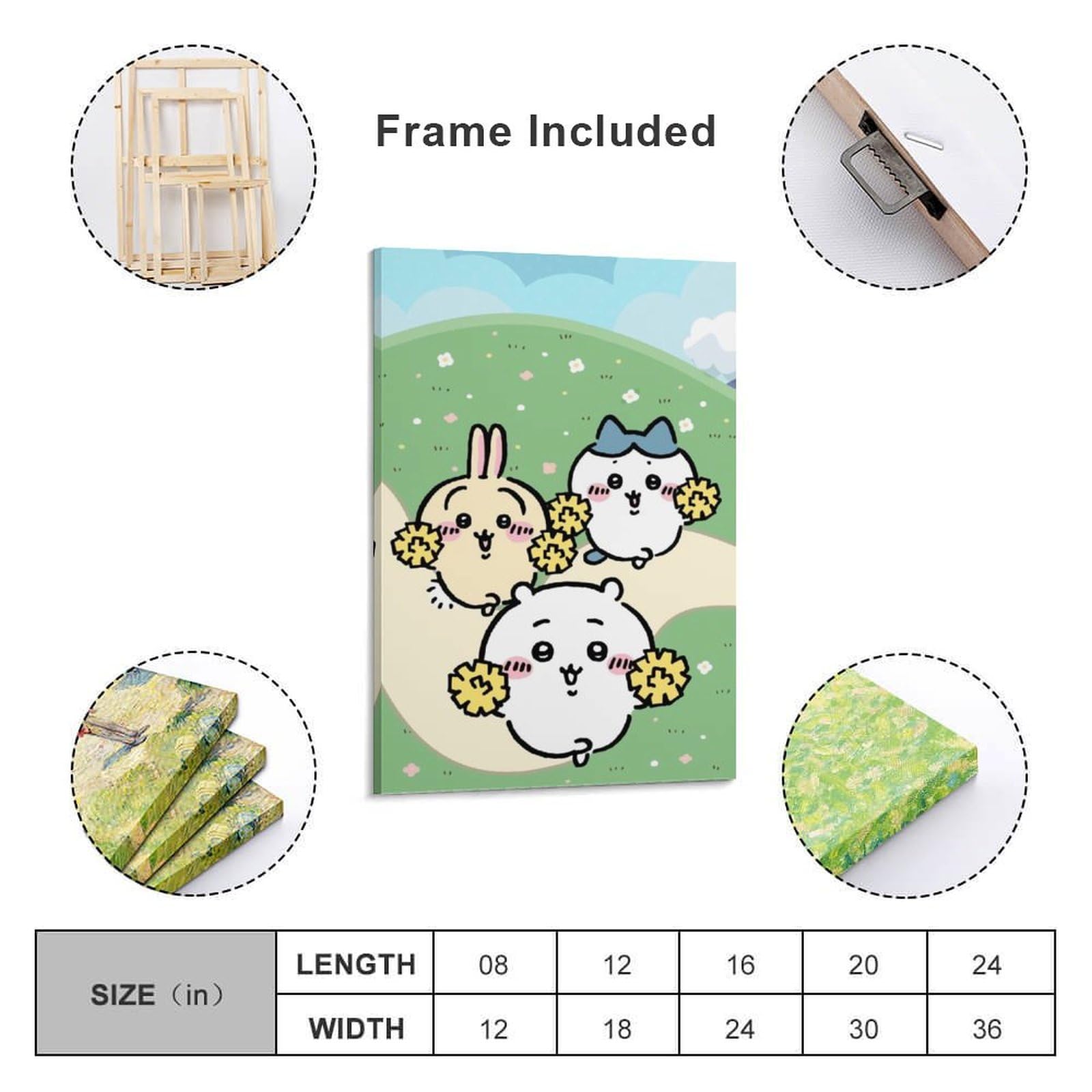 【更に値下げしました】壁掛け画 Amazon.co.jp: ちいかわ 壁掛け絵画シングル垂直バージョンの壁