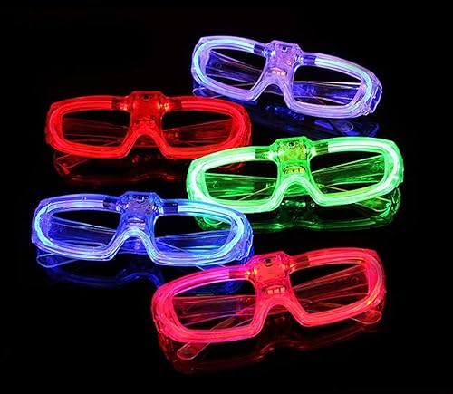 Miniatura 1 de Paquete de 5 lentes LED para fiestas de Navidad, disfraz en Halloween, fiestas de Pascua. Suministro de fiestas para niños y adultos, cumpleaños,