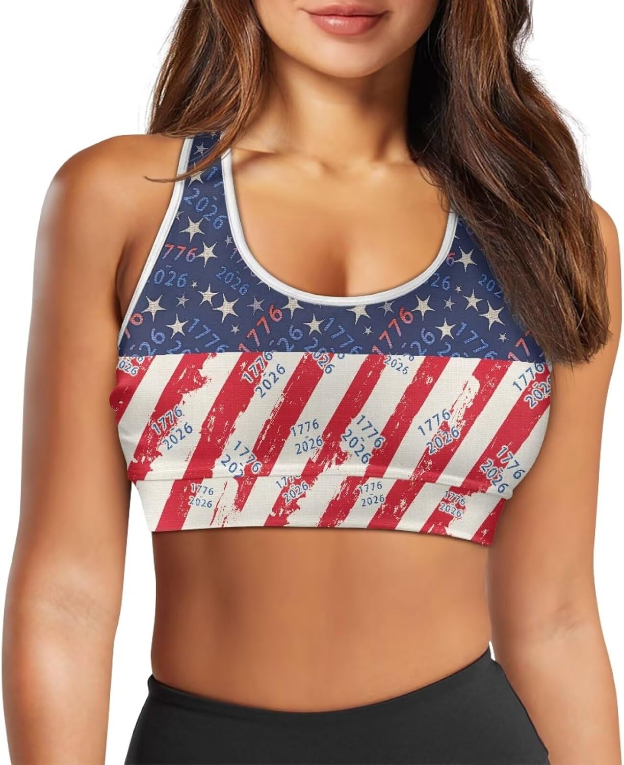 Sport Bra Tank Top for Women,Seamless Yoga Sport Bras Floral Padded Racerback Running Bra