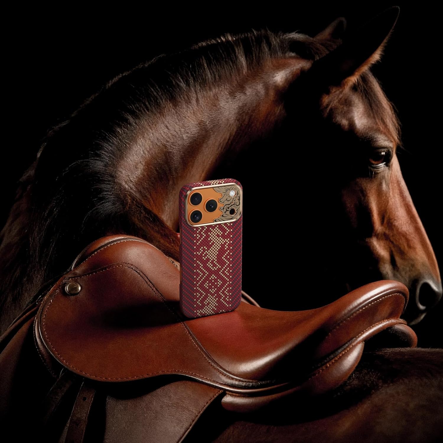 BENKS for iPhone 17 Pro Max Case, Compatible with Magsafe, Knight ArmorAir Ultra Slim & Lightweight Minimalist Case Built with Dupont Kevlar, Horse Year Limited
