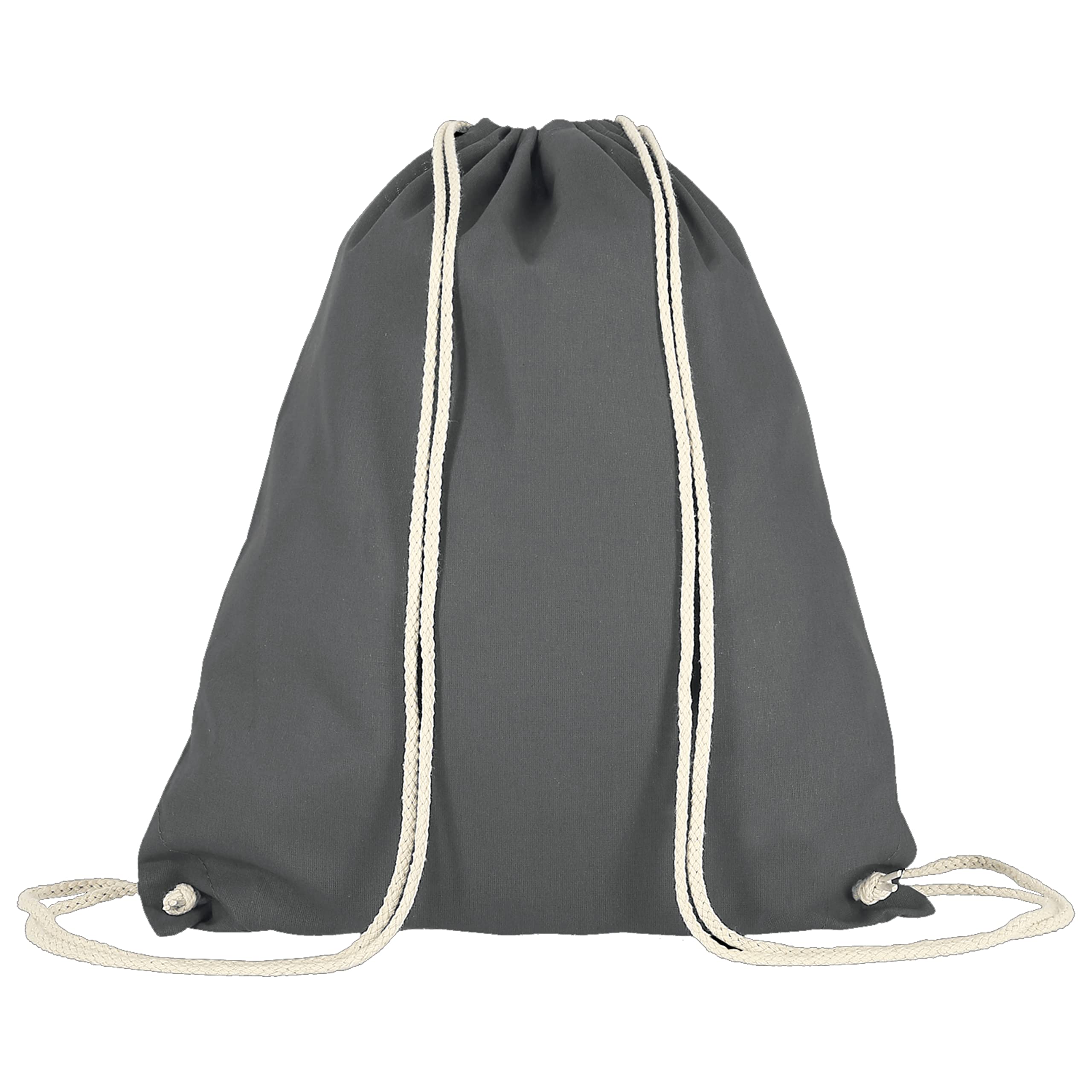 Veproli Cotton Gym Bag Sports Bag Drawstring Bag Gym Bag Jute School Backpack, steel grey, One Size