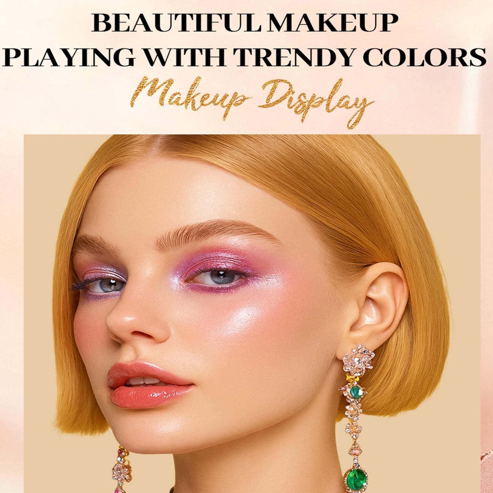 Palette De Maquillage Livre - 12 Couleurs À Paupières,À Paupières Nacrée Style Livre Avec 4 Fard À Joues Et 4 Brillant À Lèvres | Pour Femmes, Filles, Beauté, Fête,