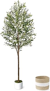 6FT Artificial Olive Tree with Basket