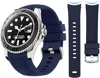 FullmosaFullmosa Watch Straps 20mm Silicone Smart Watch Strap No Gaps Compatible with Samsung Galaxy/Garmin for Men, Blue