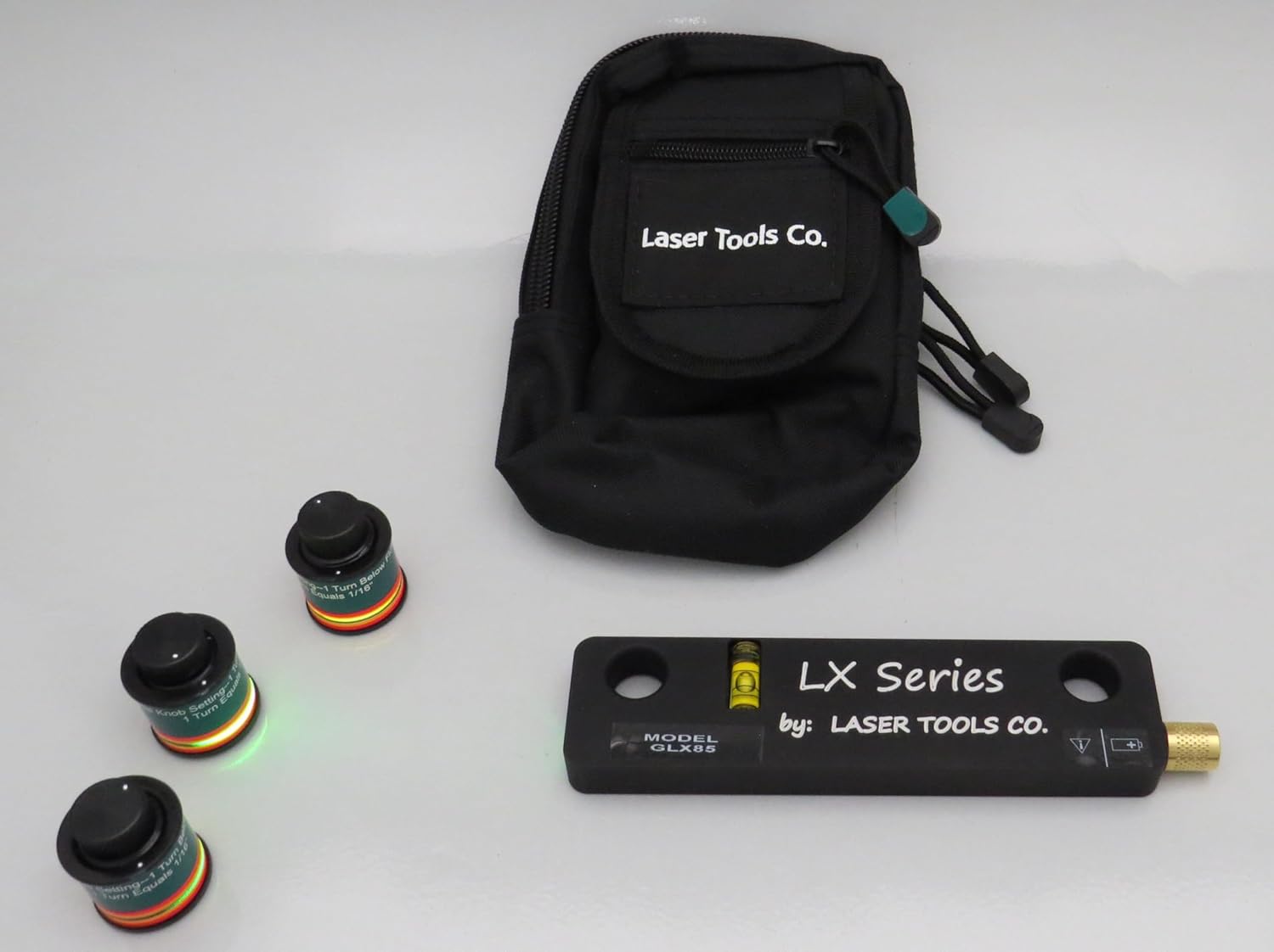 LX Series Sheave Alignment System, Red/Green/Blue Laser Line Option. Includes Alingment Laser, 3 ColorGage Magnetic Targets and Carrying Case (Green Laser)