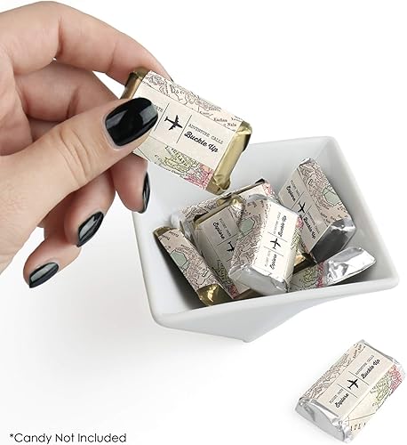 Miniatura 2 de World Awaits - Mini pegatinas para envolver barras de caramelo, regalos pequeños para fiestas temáticas de viaje, 40 unidades