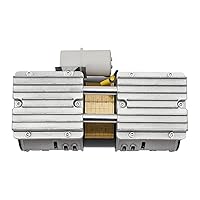 Vista 5 de Bomba de vacío de 370 W/110 V, bomba de aire de vacío de pistón sin aceite de gran flujo para máquina laminadora automática, flujo de aire de 100