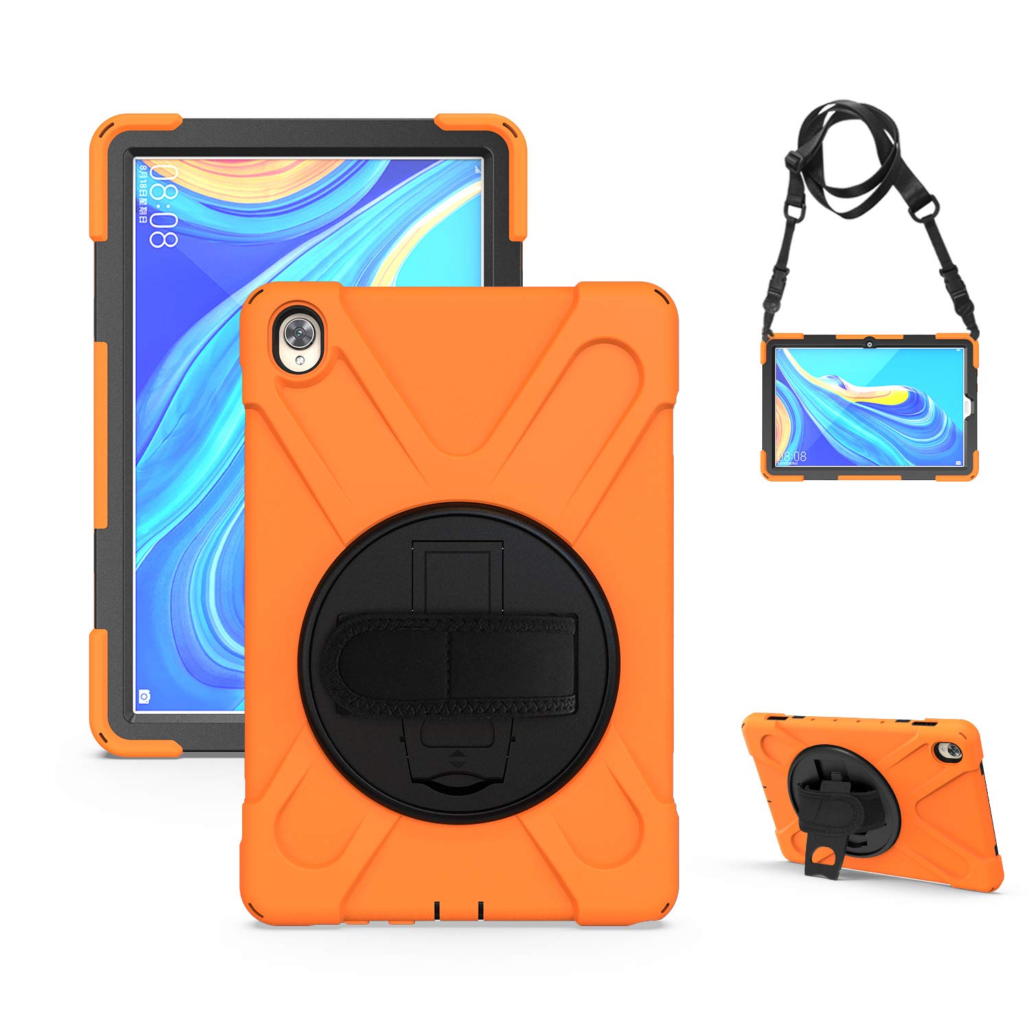 Coque robuste Huawei Mediapad M6 10.8 housse antichoc avec support 360 - 8