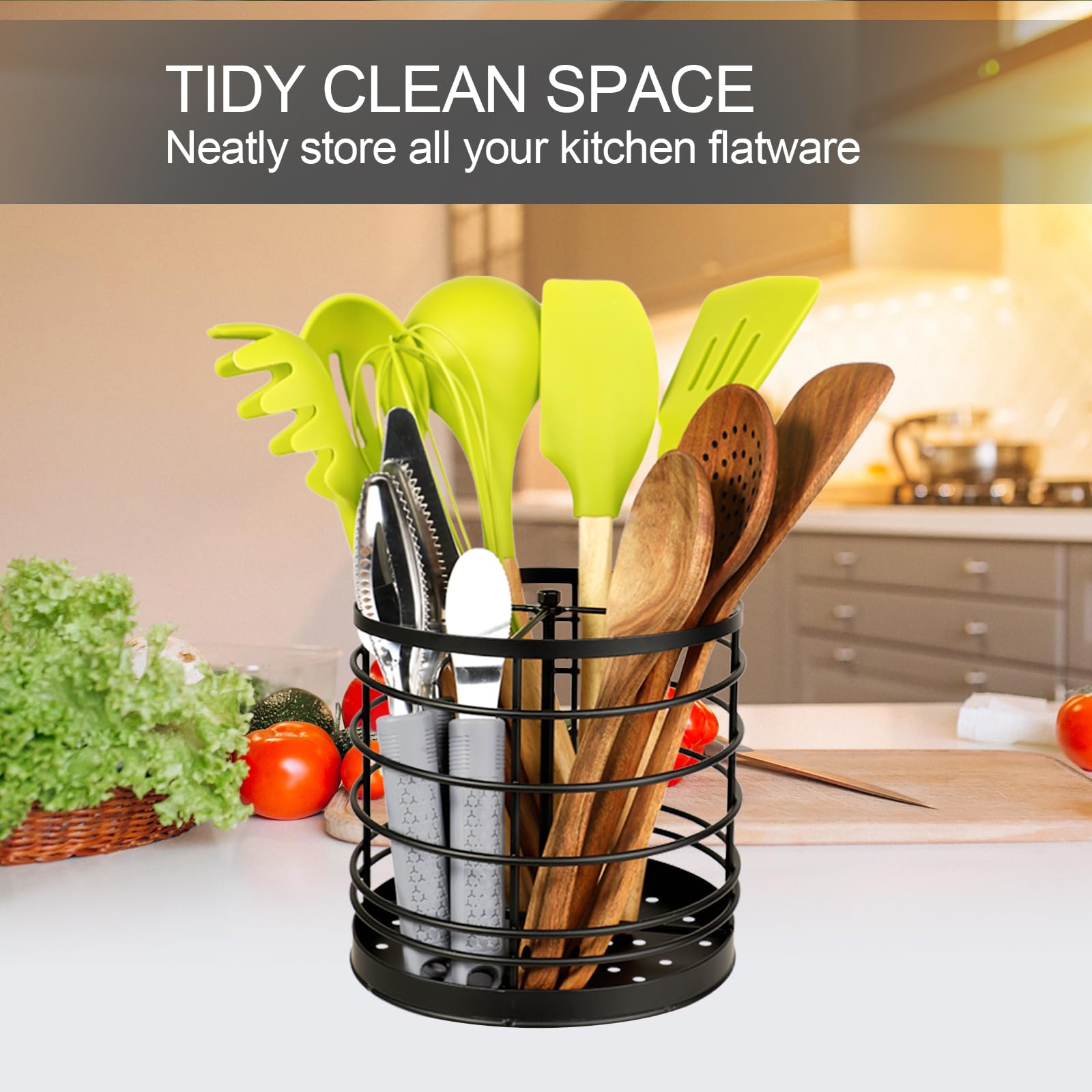 rotating kitchen tool caddy