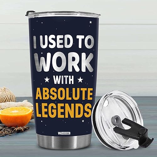 Miniatura 5 de WHIDOBE Regalo para un compañero de trabajo - Solía trabajar con leyenda absoluta - Jubilación de compañero de trabajo - Navidad, regalos para jefe,