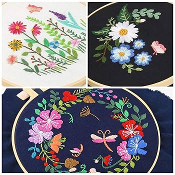 刺繡盒 Amazon.com: Caydo 3 件組刺繡入門組，附圖案和說明(不一定有