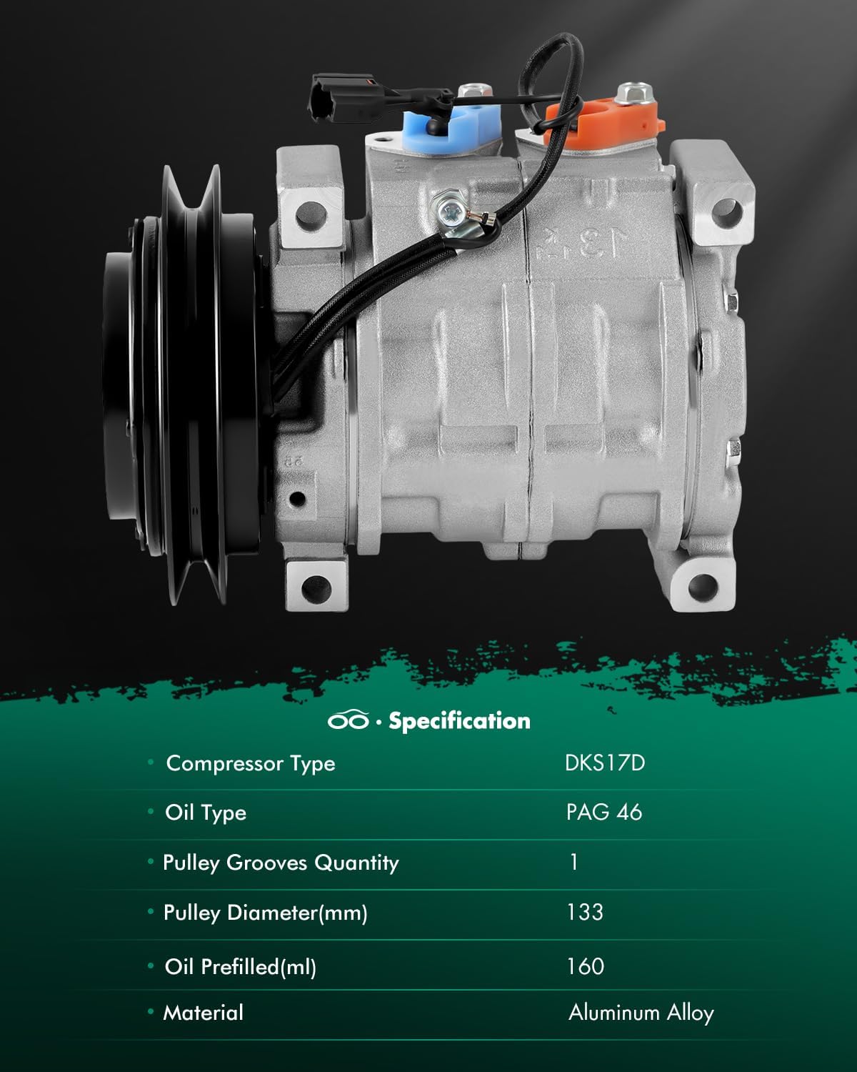 SCITOO AC Compressor fit for Hino for 198 7.7L 2019, Air Conditioning Compressor fit for Isuzu for FTR 5.2L 2018-2020, for Isuzu for NRR 5.2L 2011-2020 14-0844C
