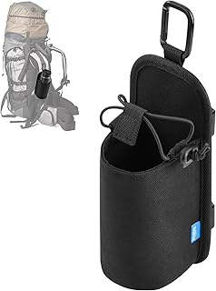 Xxerciz Water Bottle Holder for Backpack Shoulder Strap, Nylon Water Bottle Strap with Drawstring