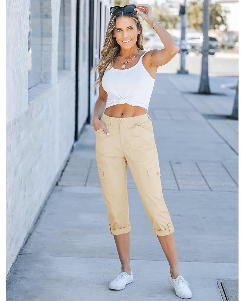 GRAPENT Summer Pants Womens Pants Trendy Womens Trouser