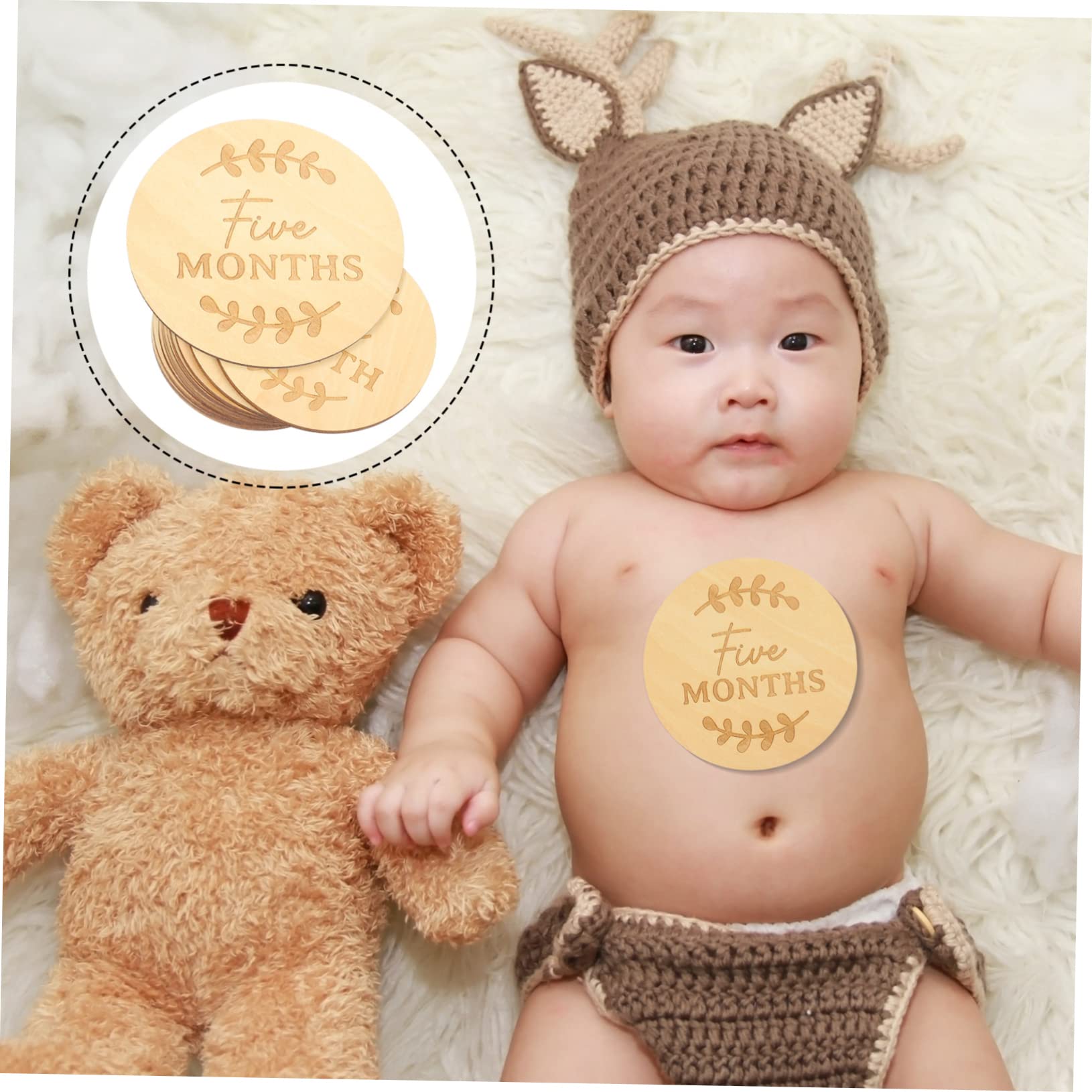 MAGICLULU 39 Stk Requisiten für Babyfotos Wachstumskarten für Säuglinge Babymonatskarten babyparty party Embleme neugeborene versorgung Haushalt Meilenstein