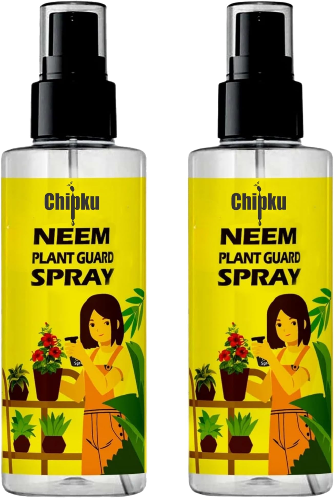 Chipku Neem Oil Spray for Plants 100ml (Pack of 2) | Ready to Use Mealy Bug & Aphid Killer | Organic Indoor & Outdoor Plant Pest Control | Safe for Balcony & Home Garden