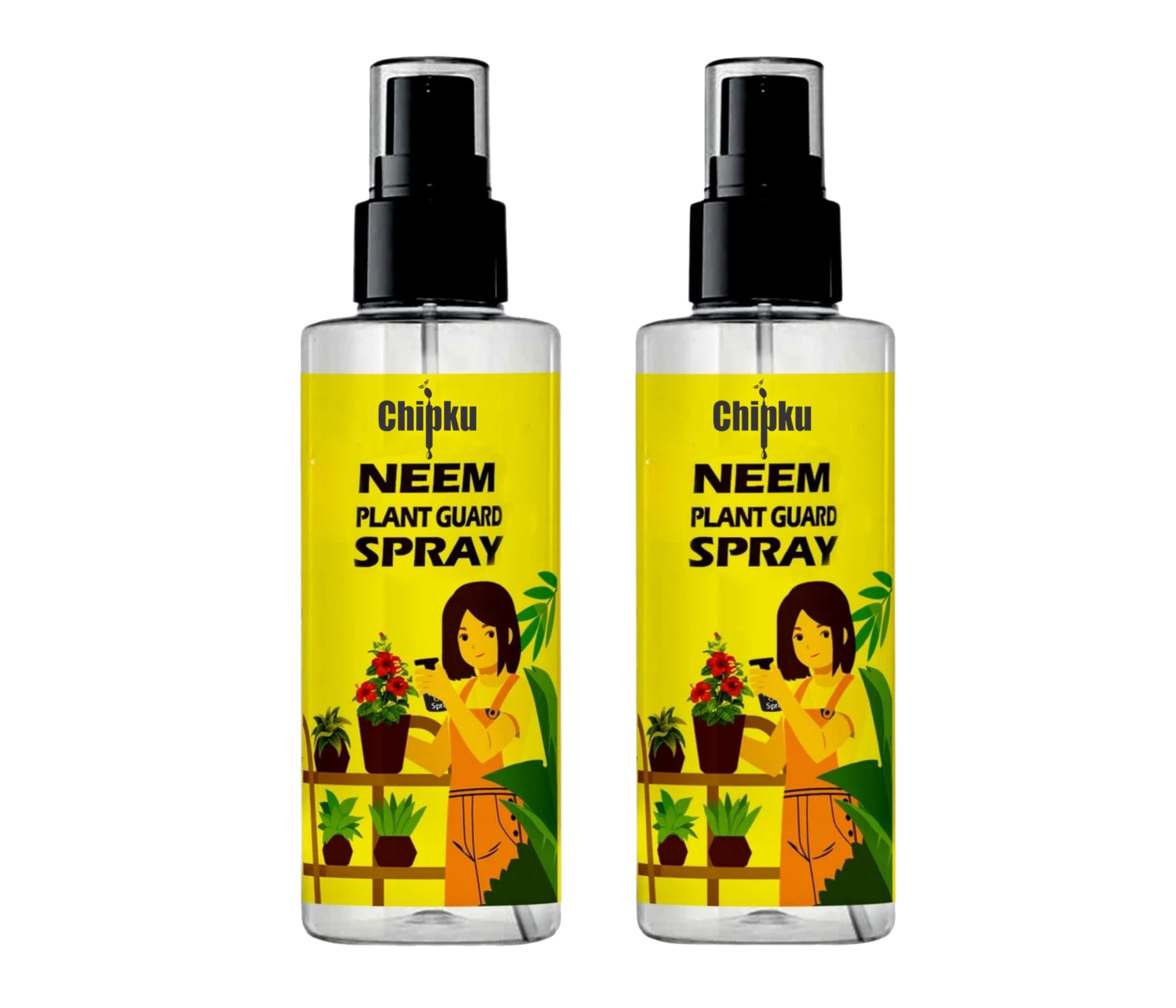 Chipku neem oil spray for plants Ready to Use Neem Oil Spray for mealy bug insects and pest in plants and garden Pack of 2