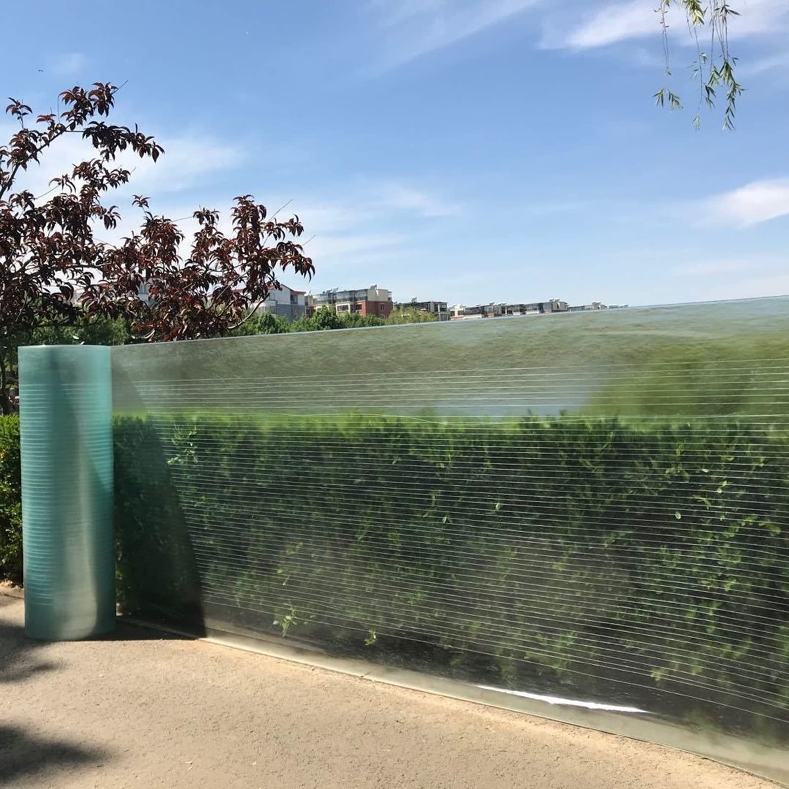 Dachplatten Transparente Wasserdichte Platten,Vordach für Dach,Überdachung Dachblech für Gerätehaus,Garten,Gewächshaus,Leicht zu biegen und zu Schneiden,Anpassbar Größe (W*L:0.6x4m)