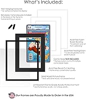 Vista 3 de Poster Palooza Marco de cómic con paspartú para 2 cómics CGC, CBCS o PGX Graded Comics – Marco de cómic negro para cómics de 8.125 x 13 pulgadas