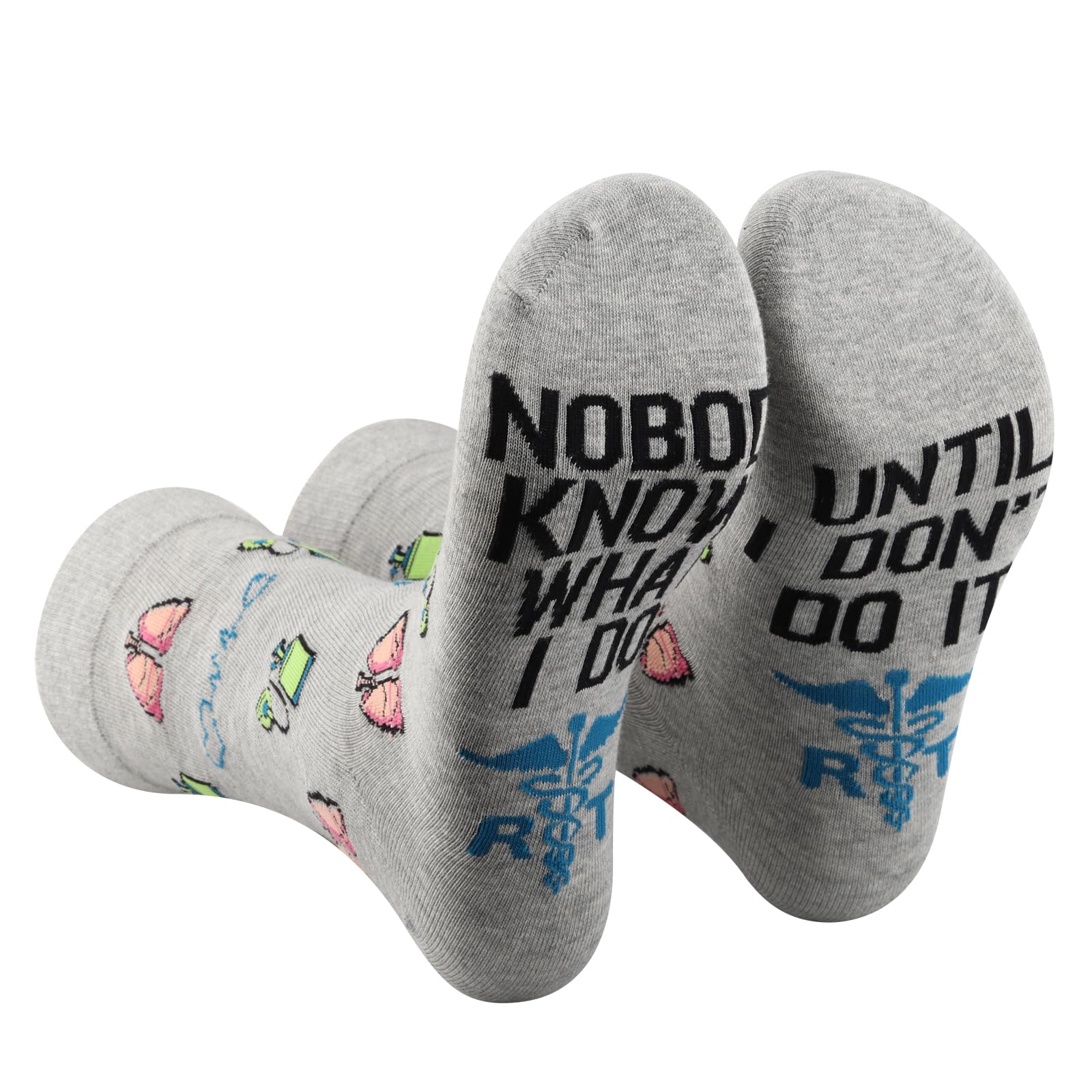 PXTIDY 1 Pair Lung Therapist Socks - Respiratory Therapy Socks for Pulmonology, RT Graduation or Nurse Gift