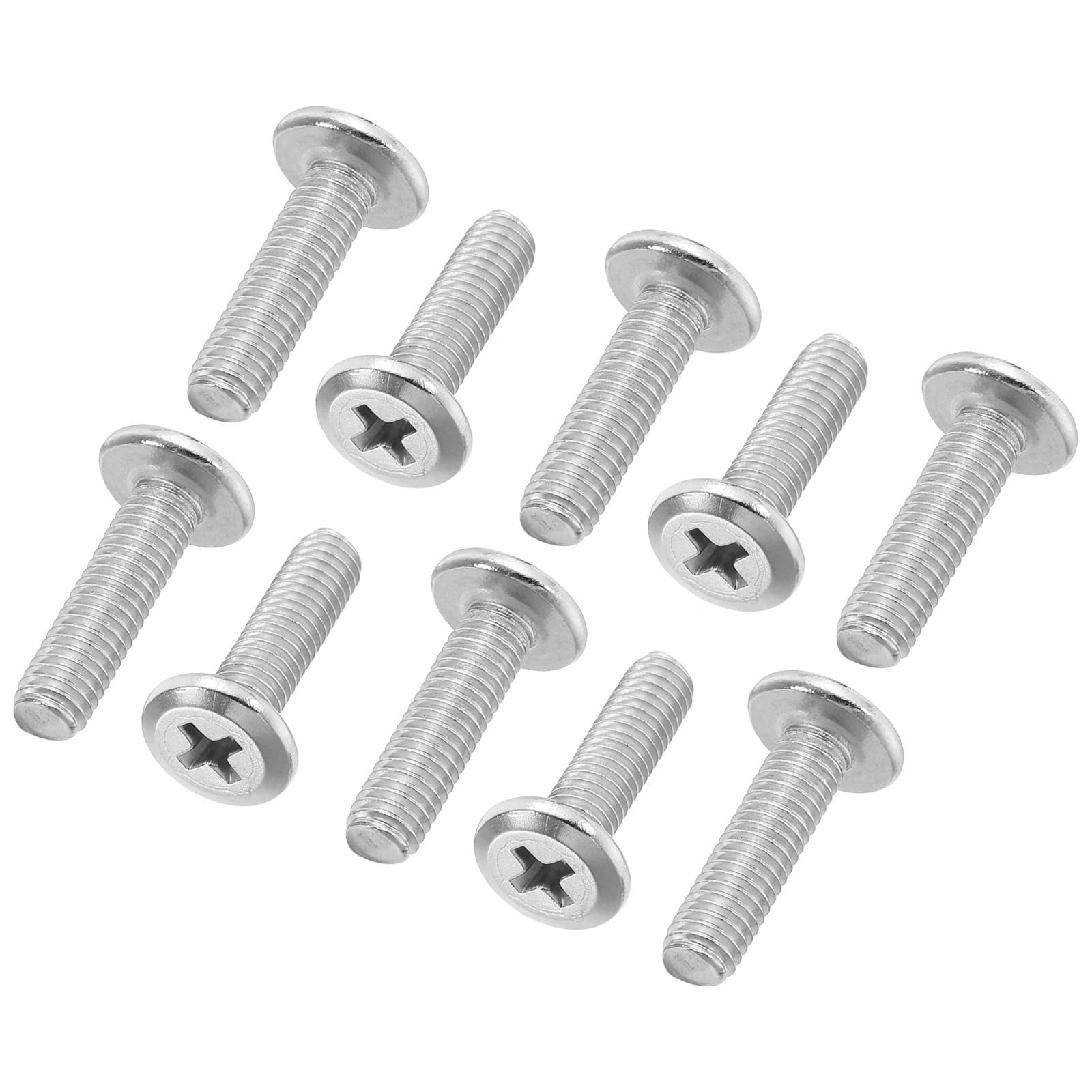PATIKIL Round Head Phillips Screws, 30 Pack M5-0.8 x 18mm 304 Stainless Steel 18-8 Full Thread