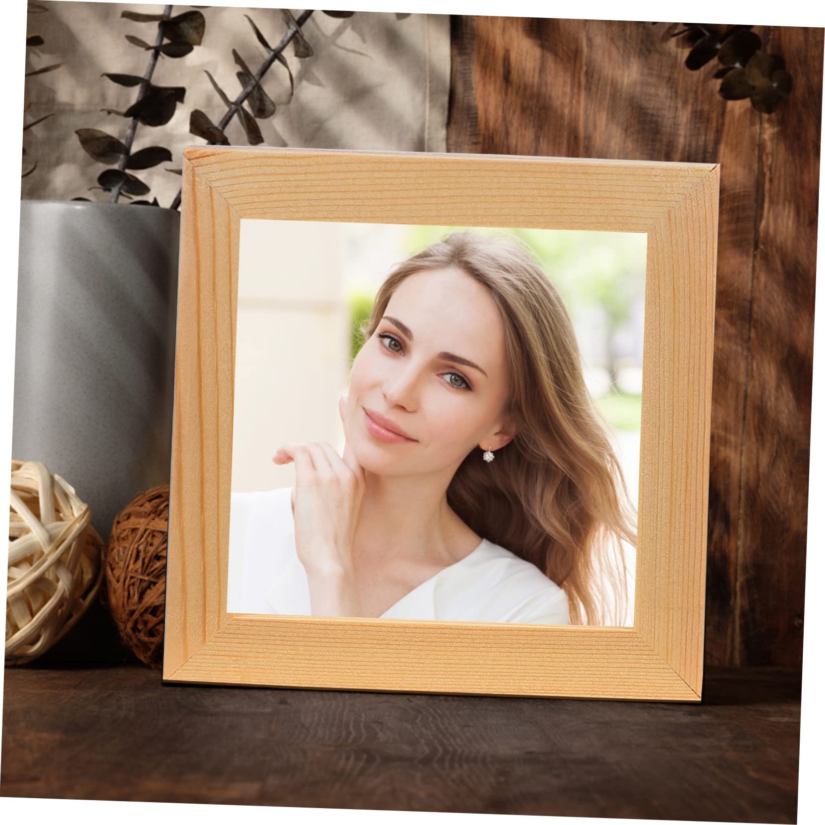 GALPADA 8pcs Wooden Picture Frames for Boys and Girls Art Projects Square Craft Frames Smooth for Easy Coloring and Decoration for Home School Kindergarten Use