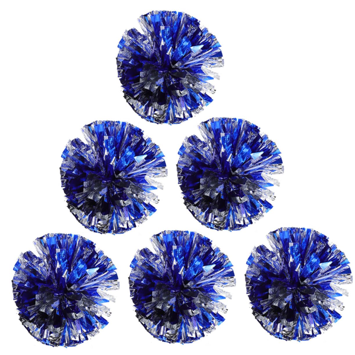 Balacoo 6Pcs Cheerleader Poms Reusable Cheer Props for Dance Parties Sports Events Lightweight Cheerleading Accessories