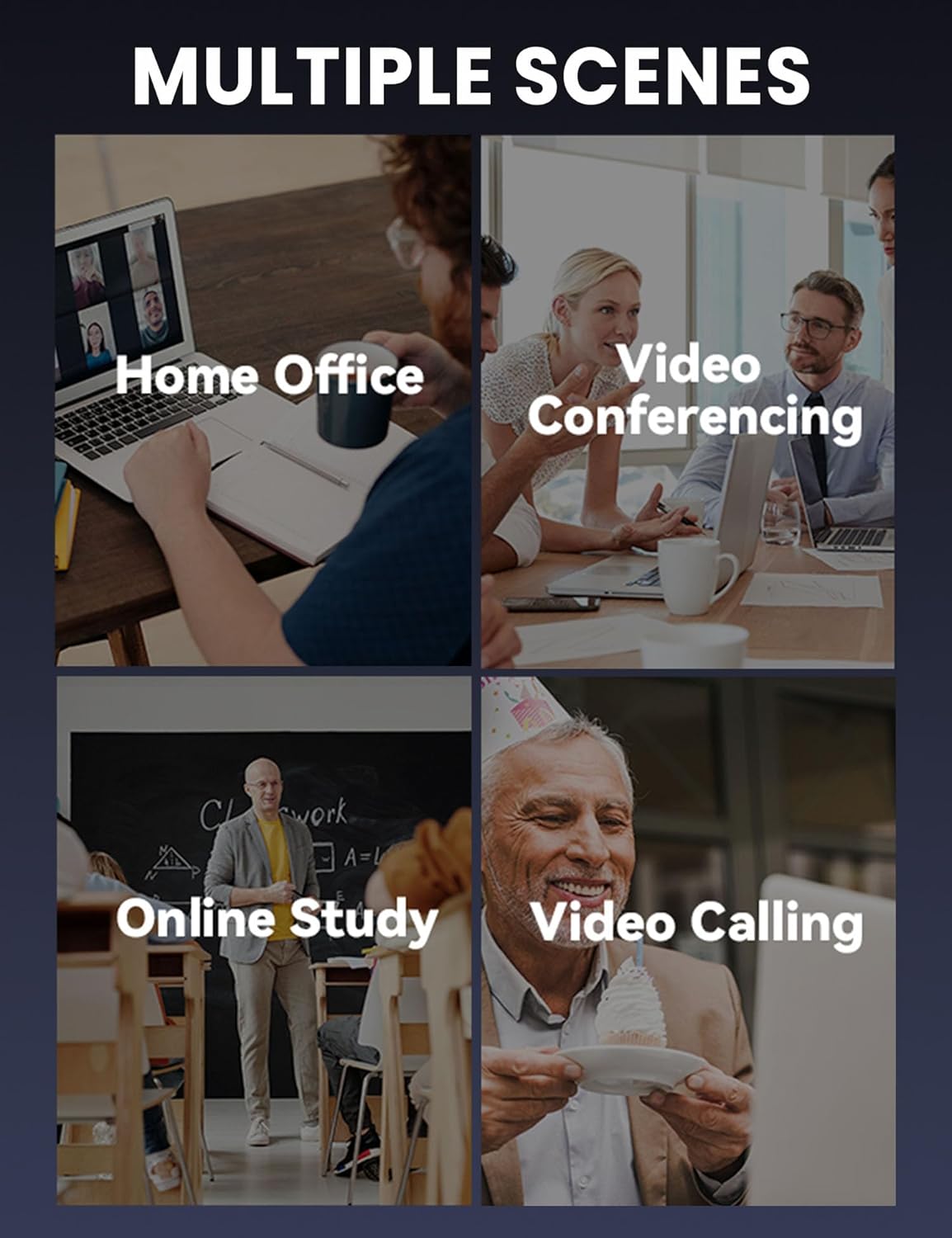 Conference Speaker and Microphone, 360° Enhanced Voice Pickup with 2 AI Mics, Echo & Noise Reduction, USB-C Plug & Play Speakerphone for Zoom Skype Teams Calls, for Home Office and Meeting Room - Image 8