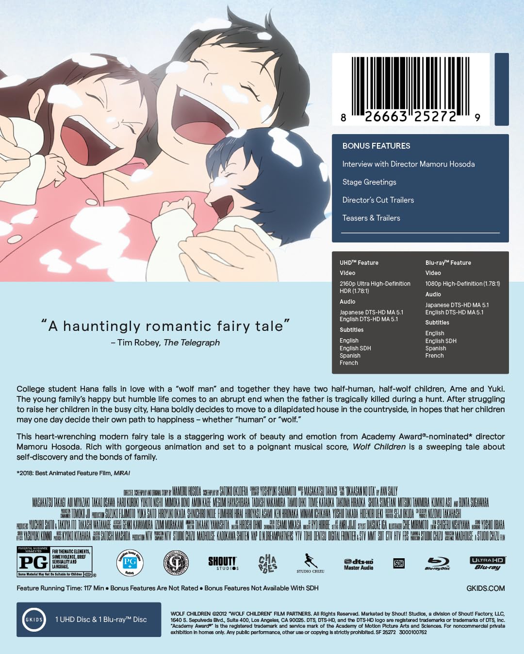 Wolf Children - Limited Edition Steelbook 4K [Amazon Exclusive]