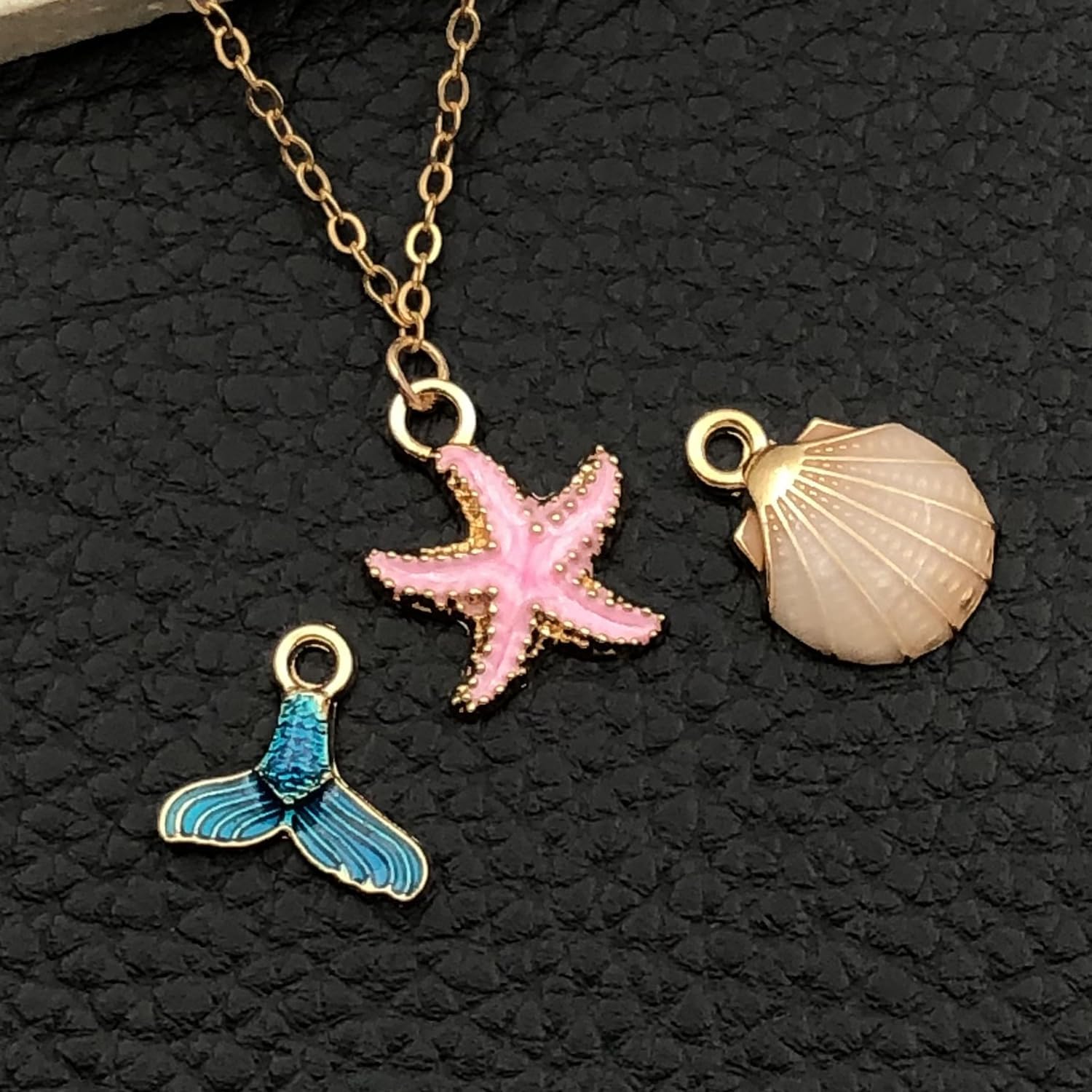 WOCRAFT 40pcs Enamel Sea Ocean Life Seashell Conch Charms for Jewelry Making Bulk Summer Nautical Marine Life Charms Necklace Earrings Bracelet Making DIY Craft (SN798) - Image 6