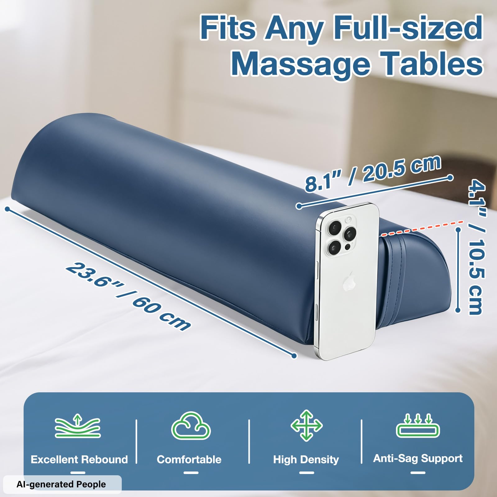 PU Leather Massage Table Bolster Pillow