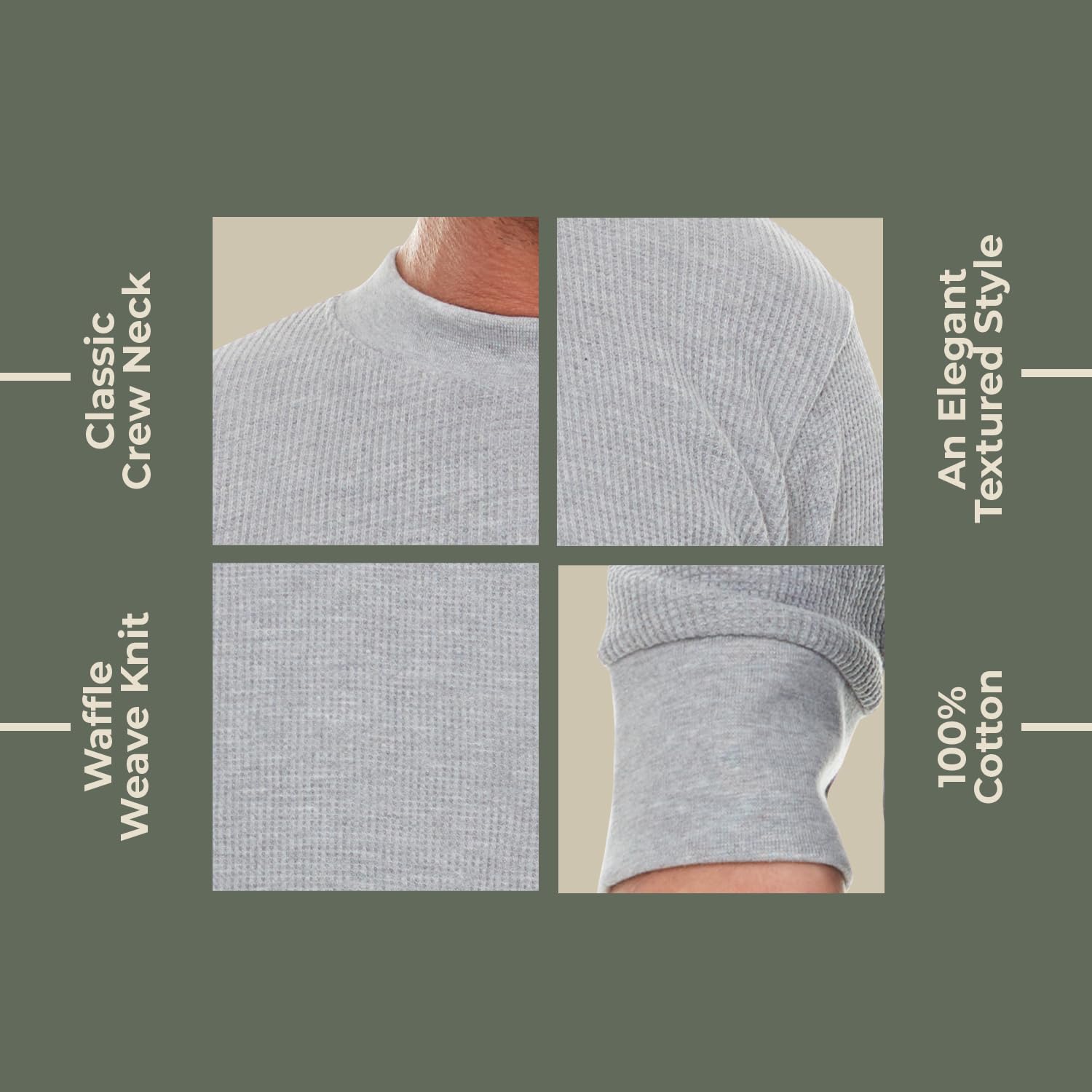 JMR - Camisa térmica pesada para hombre, 100 % algodón, manga larga, úsalo como capa base o independiente, cálida y transpirable