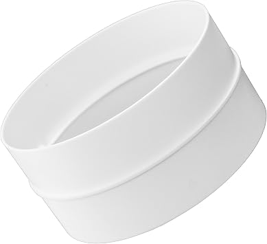 Vent Systems 4" Inch White Straight Inline Duct Coupler Male-Fit Plastic Ventilation Pipe Fitting for Heating, Cooling & Exhaust Systems Durable HVAC Straight Pipe Joiner Indoor Use