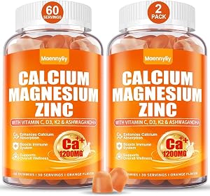 Calcium 1200 mg with Vitamin D3 for Adults - Calcium Citrate Gummies