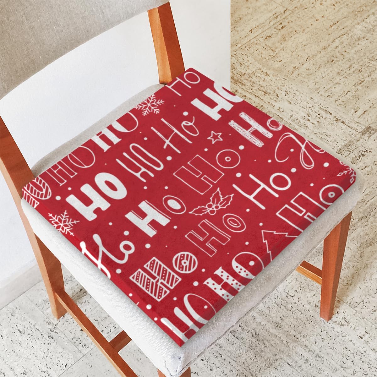 Chair Pads Hohoho Santa Laugh Chair Cushions Durable Fabric