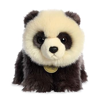 Aurora Adorable Miyoni Tots Panda Cub Stuffed Animal - Lifelike Detail - Cherished Companionship - Black 9 Inches