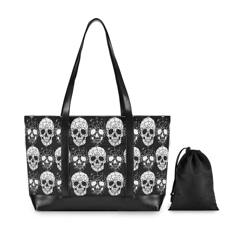 Amazon.com: ALAZA Gothic Skull Laptop Tote Bag,Fits 15.6