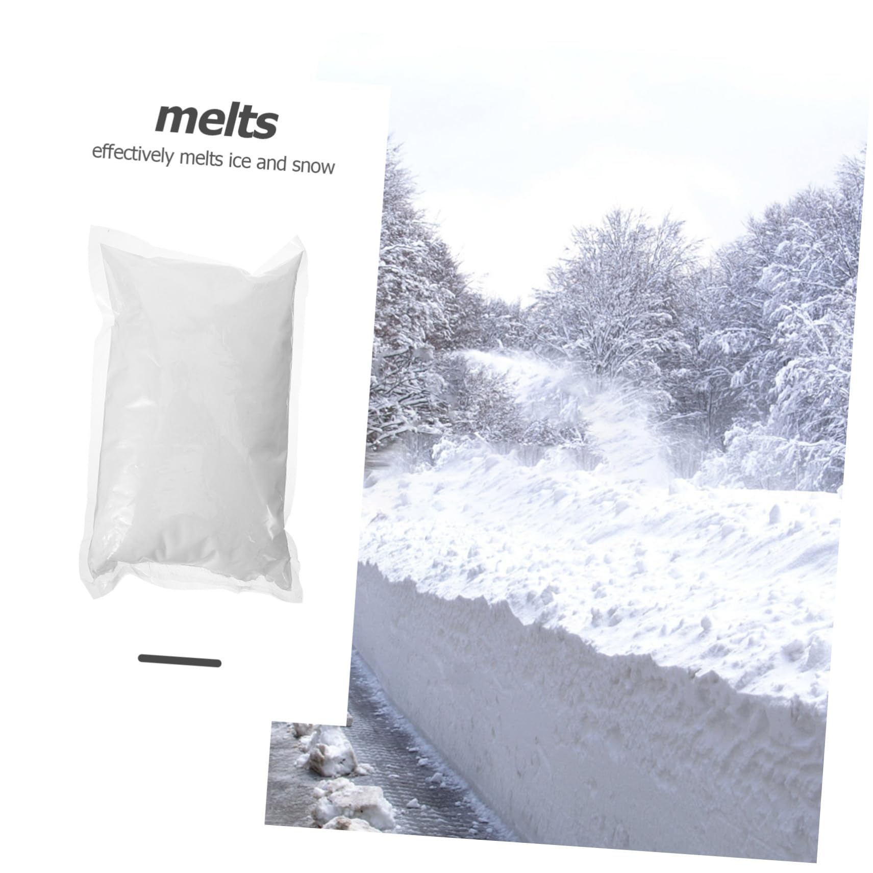 Milisten 1 Paquete Descongelante de Nieve Ecológico Disolvente Rápido para Hielo y Nieve Prevención de Hielo Carreteras y Superficies y Seguro para