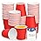 Prgery 100 Pack 3oz Red Paper Cups,Mouthwash Cups, Disposable Bathroom Cups,Small Paper Cups 3oz Ideal for Bathroom,Supermarket,Birthday Party,Picnic and BBQ