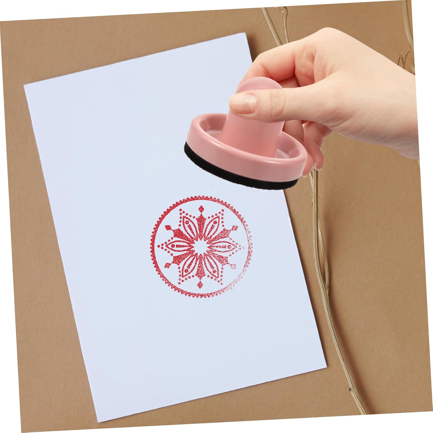 ARTIBETTER Ergonomic Handle Stamping Tool Handmade Seal Stamp Block for Scrapbook