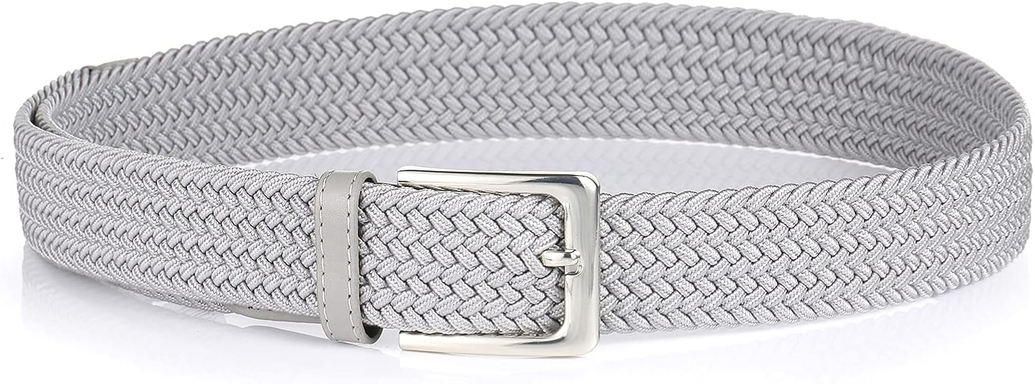 Elastic Braided Belt, 1 3/8", Woven Stretch Belt for Golf Casual Jeans Shorts Pants - Image 4